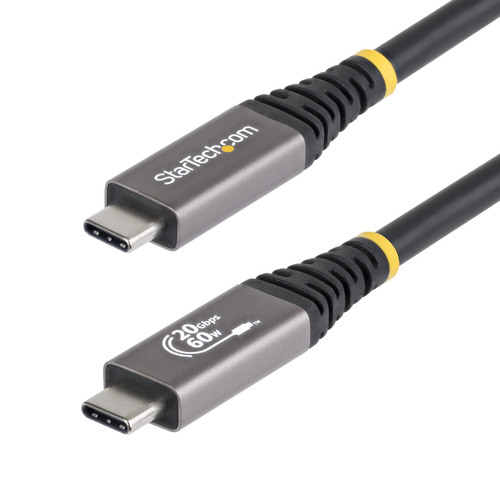 StarTech.com - Câble USB - USB-C (M) pour USB-C (M) - USB 3.2 / USB4 / Thunderbolt 3 / Thunderbolt 4 / DisplayPort - 3 m - passif, support 4K 120 Hz, robuste, flexible - noir 
