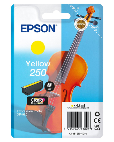 Epson 250 - 4.8 ml - jaune - original - blister - cartouche d'encre - pour P/N: C11CL95402 