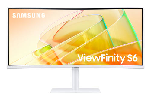 Samsung ViewFinity S6 S34C650TAU - S65TC Series - écran LED - incurvé - 34" - 3440 x 1440 UWQHD @ 100 Hz - VA - 350 cd/m² - 3000:1 - HDR10 - 5 ms - 2x Thunderbolt 4, HDMI, DisplayPort - haut-parleurs - blanc chaud 