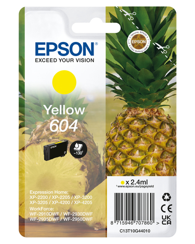 EPSON Ink/604 Pineapple 2.4ml YL - disponible 15 jours