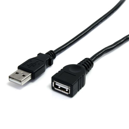 StarTech.com Câble d'extension USB 2.0 A vers A de 90 cm - Rallonge USB - M/F - Rallonge de câble USB - USB (M) pour USB (F) - USB 2.0 - 91 cm - noir - pour P/N: 35FCREADBK3, ICUSB2321F, ICUSB232V2, LTUB1MBK, MSDREADU2OTG, ST4300USB3EU, UUSBOTG 