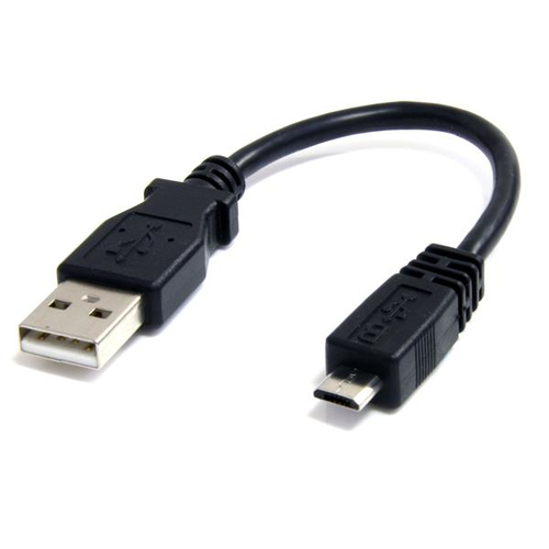 StarTech.com Câble Micro USB 15 cm - A vers Micro B - USB 2.0 - Noir - 1x USB A Mâle, 1x USB Micro B Mâle - 15cm - Câble USB - USB (M) pour Micro-USB de type B (M) - USB 2.0 - 15 cm - noir - pour P/N: PIB2M21, PIB2MS1, PIB2S31, USB2PCARBK, USB2PCARBKS, US 