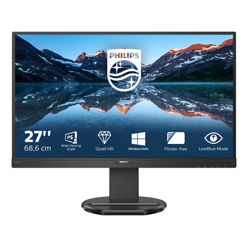 Philips B Line 276B9 - Écran LED - 27" - 2560 x 1440 QHD @ 75 Hz - IPS - 350 cd/m² - 1000:1 - 4 ms - HDMI, DisplayPort, USB-C - haut-parleurs - texture noire 