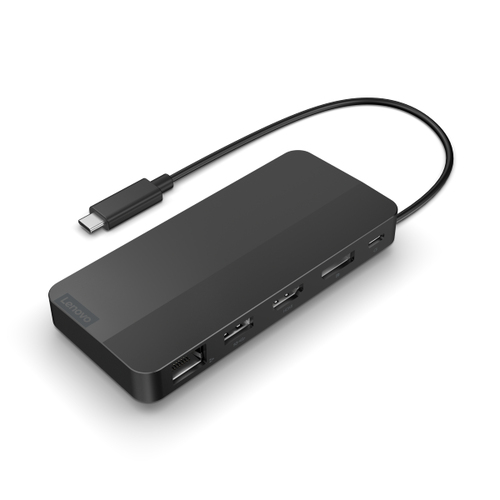 Lenovo USB-C Dual Display Travel Dock - Station d'accueil - USB-C - HDMI, DP - 1GbE - 100 Watt - Europe 