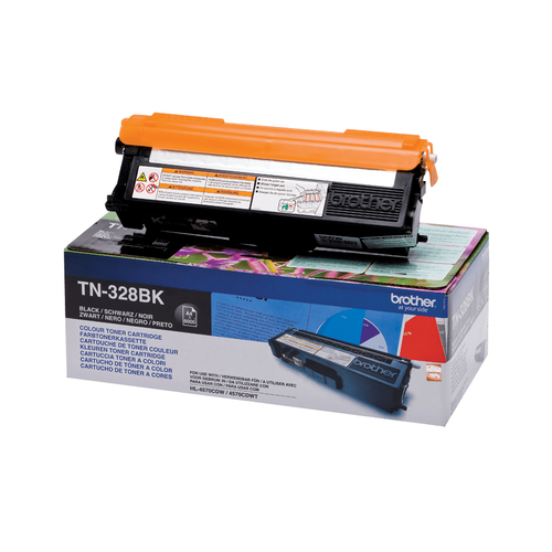 Brother TN328BK - Noir - original - cartouche de toner - pour Brother DCP-9270CDN
