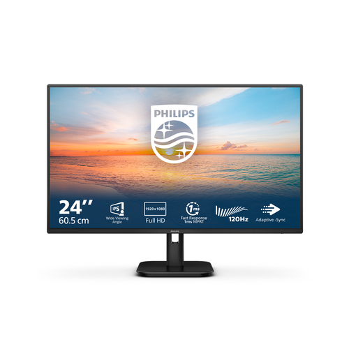 Philips 24E1N1100A - 1000 Series - écran LED - 24" (23.8" visualisable) - 1920 x 1080 Full HD (1080p) @ 100 Hz - IPS - 250 cd/m² - 1300:1 - 1 ms - HDMI, VGA - haut-parleurs - noir 