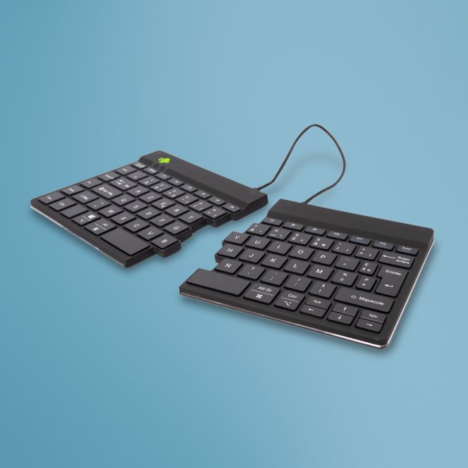 R-GO TOOLS Clavier ergonomique Split Break, divisé, Bluetooth noir - disponible 24 / 48h 