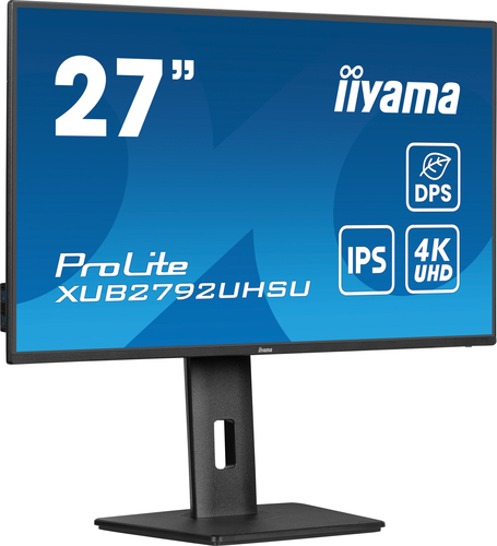 iiyama ProLite XUB2792UHSU-B6 - Écran LED - 27" - 3840 x 2160 4K @ 60 Hz - IPS - 350 cd/m² - 1300:1 - 4 ms - HDMI, DisplayPort, USB-C - haut-parleurs - noir mat 