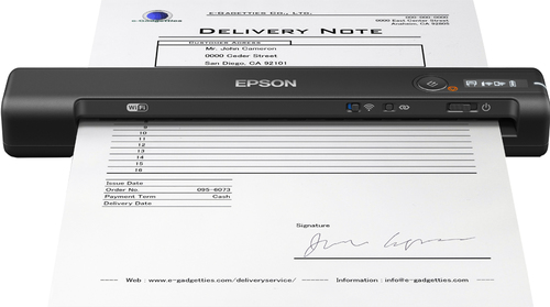 Epson WorkForce ES-60W - Scanner à feuilles - Capteur d'images de contact (CIS) - A4 - 600 dpi x 600 dpi - jusqu'à 300 pages par jour - USB 2.0, Wi-Fi(n) 