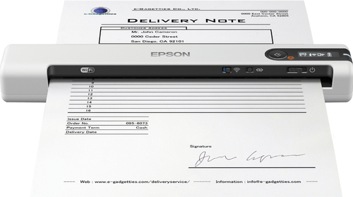 Epson WorkForce DS-80W - Scanner de documents - Capteur d'images de contact (CIS) - A4 - 600 dpi x 600 dpi - jusqu'à 15 ppm (mono) / jusqu'à 15 ppm (couleur) - jusqu'à 300 pages par jour - USB 2.0, Wi-Fi(n) 