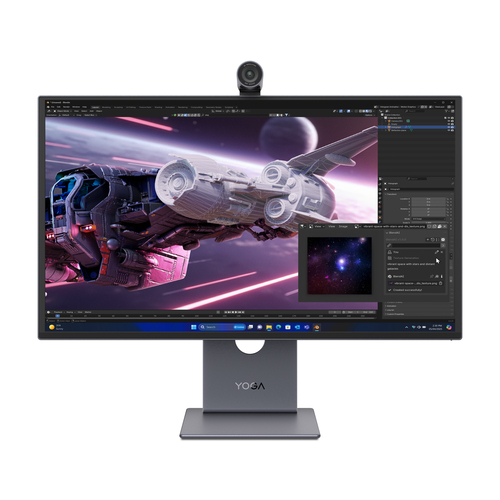 Lenovo Yoga Pro 27UD-10 - Moniteur OLED - 27" (26.5" visualisable) - 3840 x 2160 4K @ 120 Hz - 250 cd/m² - 1500000:1 - DisplayHDR 400 True Black - 0.03 ms - HDMI, DisplayPort, USB-C - haut-parleurs - noir eclipse 