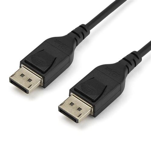StarTech Câble vidéo DisplayPort 1.4 de 2 m - Certifié VESA (DP14MM2M) - Câble DisplayPort - DisplayPort (M) verrouillé pour DisplayPort (M) verrouillé - DisplayPort 1.4 - 2 m - support 8K - noir - pour P/N: CDP2DPHD, SV231QDPU34K, TB32DP14 