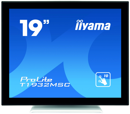 iiyama ProLite T1932MSC-W5AG - Écran LED - 19" - écran tactile - 1280 x 1024 - IPS - 250 cd/m² - 1000:1 - 14 ms - HDMI, VGA, DisplayPort - haut-parleurs - blanc 