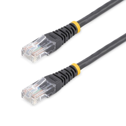 15m Cat5e Black Molded Cat5e Patch Cable 