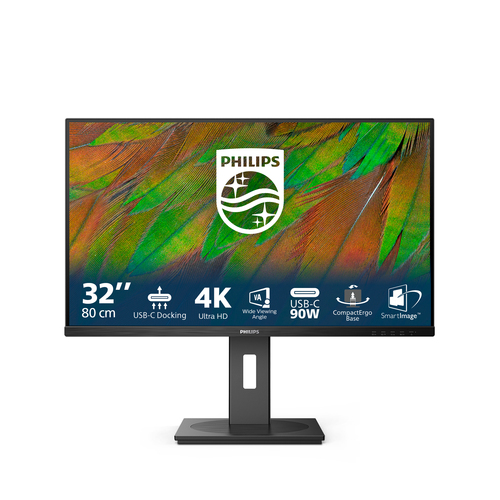 Philips 32B1U3900 - 3000 Series - écran LED - 32" (31.5" visualisable) - 3840 x 2160 4K @ 60 Hz - VA - 350 cd/m² - 3500:1 - 4 ms - 2xHDMI, DisplayPort, USB-C - haut-parleurs - noir 