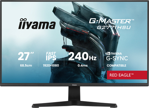 iiyama G-MASTER Red Eagle G2771HSU-B1 - Écran LED - jeux - 27" - 1920 x 1080 Full HD (1080p) @ 240 Hz - Fast IPS - 350 cd/m² - 1000:1 - 0.4 ms - HDMI, DisplayPort - haut-parleurs - noir, mat