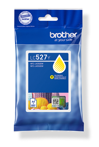 Brother LC527Y - Jaune - original - pack d'oreillers - cartouche d'encre - pour Brother MFC-J4350DW, MFC-J4550DW, MFC-J6760DW - disponible 15 jours 