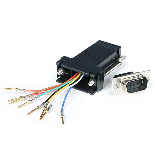 StarTech.com Adapteur Modulaire DB9 Mâle vers RJ45 Femelle Noir - DB9 à RJ45 M/F - Adaptateur série - DB-9 (M) pour RJ-45 (F) - pour StarTech.com 16 Port Enhanced RS232 Serial Console Server 
