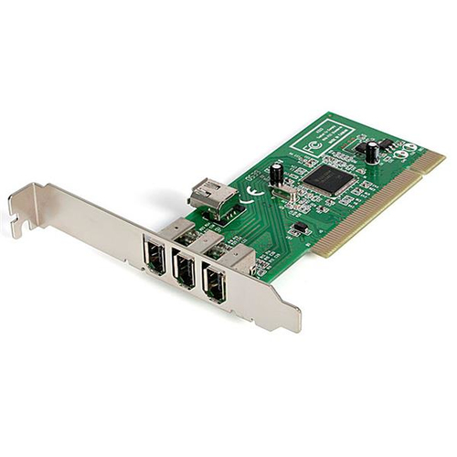 StarTech.com Carte Adaptateur PCI vers 4 Ports FireWire400 6 Broches- 1x Firewire 400 Interne - 3x FireWire 400 Externe - Adaptateur FireWire - PCI - Firewire - 3 ports 