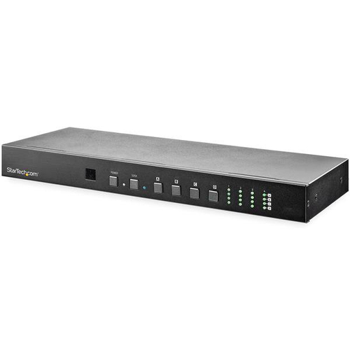 StarTech.com Matrice vidéo HDMI 4x4 avec audio et contrôle Ethernet/RS232 - 4K 60 Hz - Switch montable en rack - VS424HD4K60 - Commutateur vidéo/audio - de bureau 