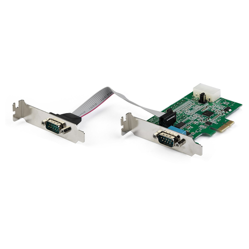 Startech Carte série PCI Express à 2 ports RS232 avec UART 16950 - Compatible Windows et Linux - 921.4 Kbps (PEX1S953LP) (PEX2S953LP) - Adaptateur série - PCI Express x1 profil bas - RS-232 x 2 