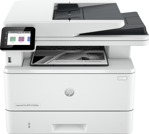 HP LaserJet Pro MFP 4102fdw - Imprimante multifonctions - Noir et blanc - laser - Legal (216 x 356 mm) (original) - A4/Legal (support) - jusqu'à 38 ppm (copie) - jusqu'à 40 ppm (impression) - 350 feuilles - 33.6 Kbits/s - Gigabit LAN, Wi-Fi(n), USB, hôte 