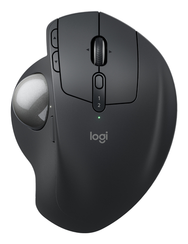 Logitech Ergo Series MX Ergo S - Boule de commande - ergonomique - avancé - optique - 8 boutons - sans fil - Bluetooth, 2.4 GHz - récepteur USB Logitech Logi Bolt - graphite 