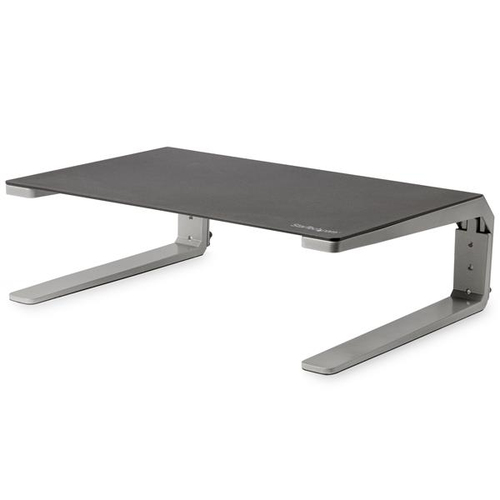 StarTech.com Rehausseur écran PC en acier et aluminium avec hauteur réglable - Surelevateur moniteur jusqu'à 32" - MONSTND - Pied - pour moniteur - aluminium, acier - Taille d'écran : 32" - ordinateur de bureau 