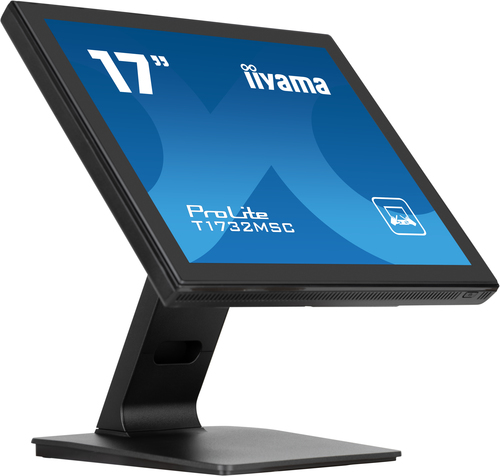 iiyama ProLite T1732MSC-B1SAG - Écran LED - 17" - écran tactile - 1280 x 1024 @ 75 Hz - TN - 250 cd/m² - 1000:1 - 5 ms - HDMI, VGA, DisplayPort - haut-parleurs - noir, finition matte 