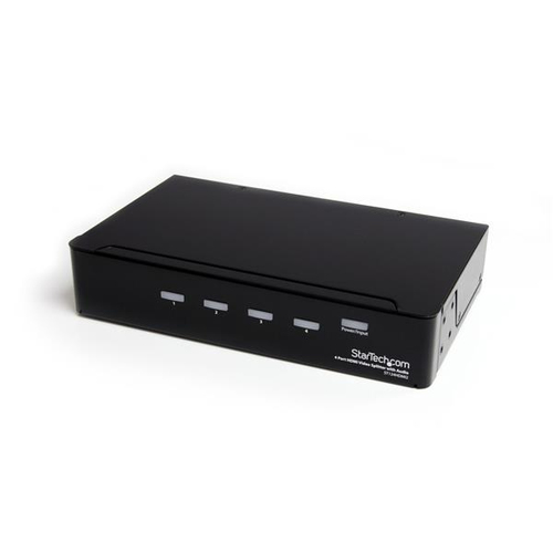 StarTech.com Répartiteur vidéo et amplificateur de signal HDMI haute vitesse à 4 ports avec audio - Répartiteur video - 4 x HDMI + 4 x audio - de bureau - pour P/N: SVA12M2NEUA, SVA12M5NA 