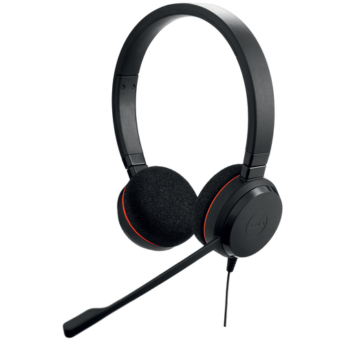Jabra Evolve 20 UC stereo - Micro-casque - sur-oreille - filaire - USB-C, USB-A - isolation acoustique - Certifié Alcatel-Lucent, Certifié Avaya, Certifié pour Microsoft Teams, Cisco Certified, Certifié Unify 