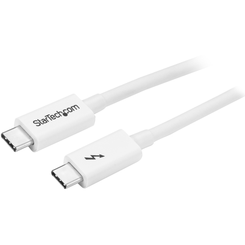 StarTech.com Câble Thunderbolt 3 de 1 m - 20 Gb/s - TB USB-C DP - Blanc - Câble Thunderbolt - USB-C (M) pour USB-C (M) - USB 3.1 Gen 2 / Thunderbolt 3 / DisplayPort 1.2 - 1 m - support 4K - blanc - pour P/N: CDP2HDUACP, CDP2HDUACPW