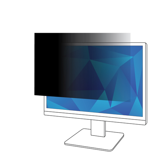3M Privacy Filter 28" 16:9 AntiGlare. Frameless. Black 