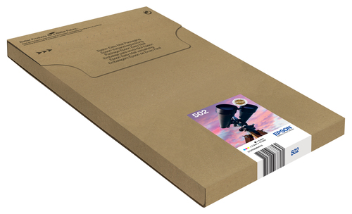 Epson 502 Multipack Easy Mail Packaging - Pack de 4 - 14.5 ml - noir, jaune, cyan, magenta - original - boîte - cartouche d'encre - pour Expression Home XP-5100, XP-5105, XP-5150, XP-5155, WorkForce WF-2860, WF-2865, WF-2885 