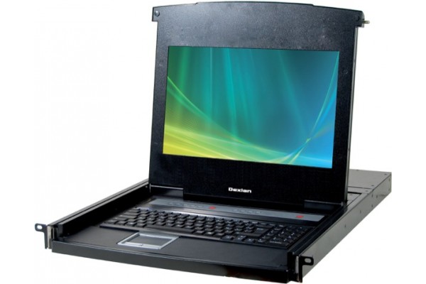 DEXLAN WorkStation LCD 18,5" HD 8P KVM VGA/USB +Cable 