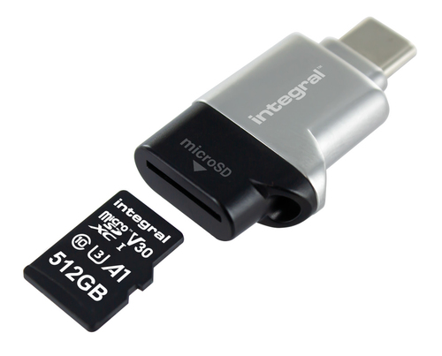 Integral - Lecteur de carte (microSD, microSDHC UHS-I, microSDXC UHS-I) - USB-C 3.1 Gen 1 - disponible 15 jours 