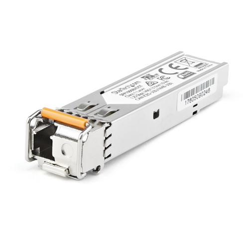 Le SFP1GBX10UES est un transceiver SFP fibre optique en amont compatible Dell EMC SFP-1G-BX10-U qui fonctionne avec SFP1GBX10DES de StarTech.com. Ils sont conçus, programmés et testés pour fonctionner avec des commutateurs et des routeurs compatibles avec 