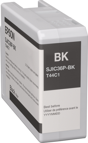 Epson SJIC36P(K) - 80 ml - noir - original - cartouche d'encre - pour ColorWorks CW-C6000Ae, CW-C6000Pe, CW-C6500Ae, CW-C6500Pe 