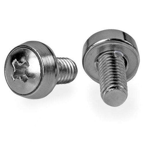 StarTech.com 12-24 Server Rack Screws - 50 pack - Nickel-plated - Vis de rack - argent - gouvernement US - Conformité TAA (pack de 50 pièces) - pour P/N: RK630WALVS, RK830WALVS 