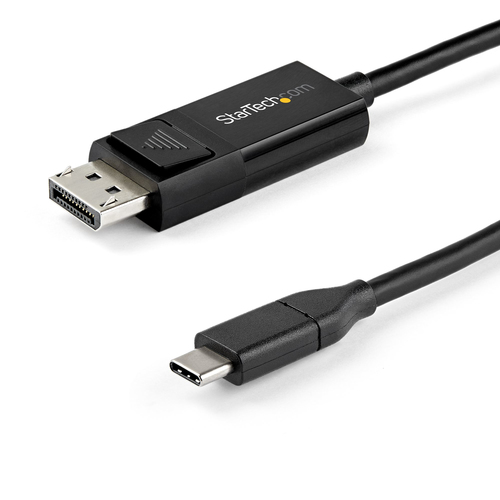 StarTech Câble USB Type-C vers DisplayPort 1.4 (bidirectionnel) - 1 m - Câble DisplayPort - USB-C (M) pour DisplayPort (F) - USB 3.1 / Thunderbolt 3 / DisplayPort 1.4 - 1 m - actif, support pour 8K UHD (7680 x 4320) - noir