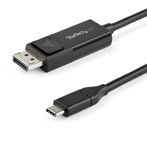 StarTech Câble USB C vers DisplayPort 1.2 4K 60Hz, 1m - Câble Adaptateur Vidéo Bidirectionnel DP vers USB-C ou USB-C vers DP Réversible - HBR2/HDR - Câble pour Moniteur USB Type C/TB3 (CDP2DP1MBD) - Câble DisplayPort - USB-C (M) pour DisplayPort (F) - USB