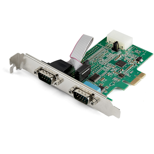 StarTech.com Carte adaptateur PCIe serie RS232 - 2 ports - 16950 UART - Adaptateur série - PCI Express x1 - RS-232 x 2 