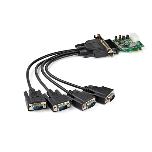 StarTech.com Carte série PCI Express RS232 à 4 ports - Adaptateur - Adaptateur série - PCI Express x1 profil bas - RS-232 x 4 