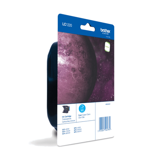 Brother LC1220CBP - Cyan - original - blister - cartouche d'encre - pour Brother DCP-J525W, DCP-J725DW, DCP-J925DW, MyMio MFC-J825N