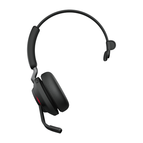 Jabra Evolve2 65 MS Mono - Micro-casque - sur-oreille - convertible - Bluetooth - sans fil - USB-A - isolation acoustique - noir - Certifié pour Microsoft Teams 