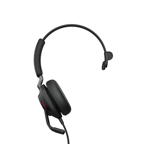 Jabra Evolve2 40 SE MS Mono - Micro-casque - sur-oreille - filaire - USB-C, USB-A - isolation acoustique - Certifié pour Microsoft Teams