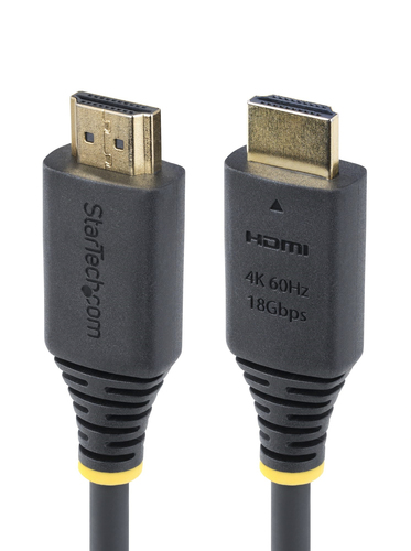 StarTech.com - High speed - câble HDMI avec Ethernet - HDMI mâle pour HDMI mâle - blindé - noir - passif, prise en charge UHD 4K60Hz, prise en charge de HDR10 