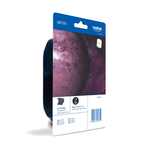 Brother LC1220BKBP - Noir - original - blister - cartouche d'encre - pour Brother DCP-J525W, DCP-J725DW, DCP-J925DW, MyMio MFC-J825N 