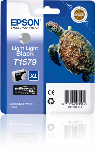 Epson T1579 - 25.9 ml - noir clair - original - blister - cartouche d'encre - pour Stylus Photo R3000 