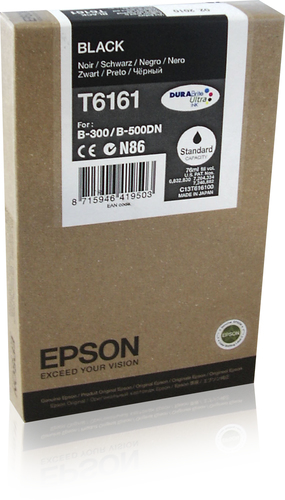 Epson T6161 - 76 ml - noir - original - cartouche d'encre - pour B 300, 310N, 500DN, 510DN 